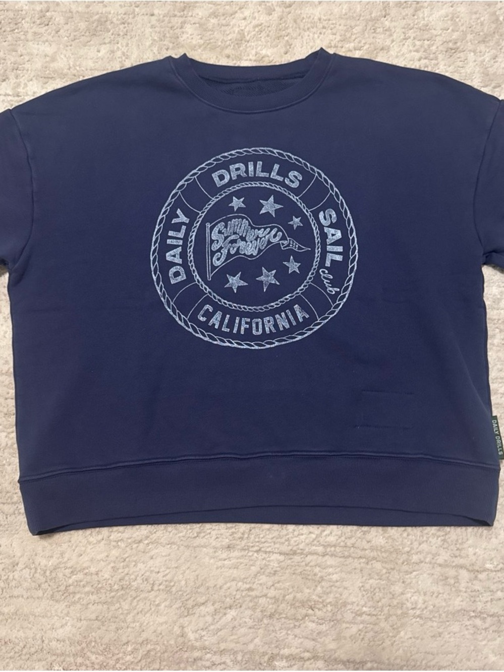 Daily Drills Navy Graphic Crewneck Sweatshirt
